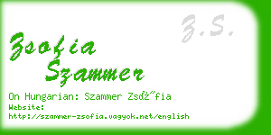 zsofia szammer business card